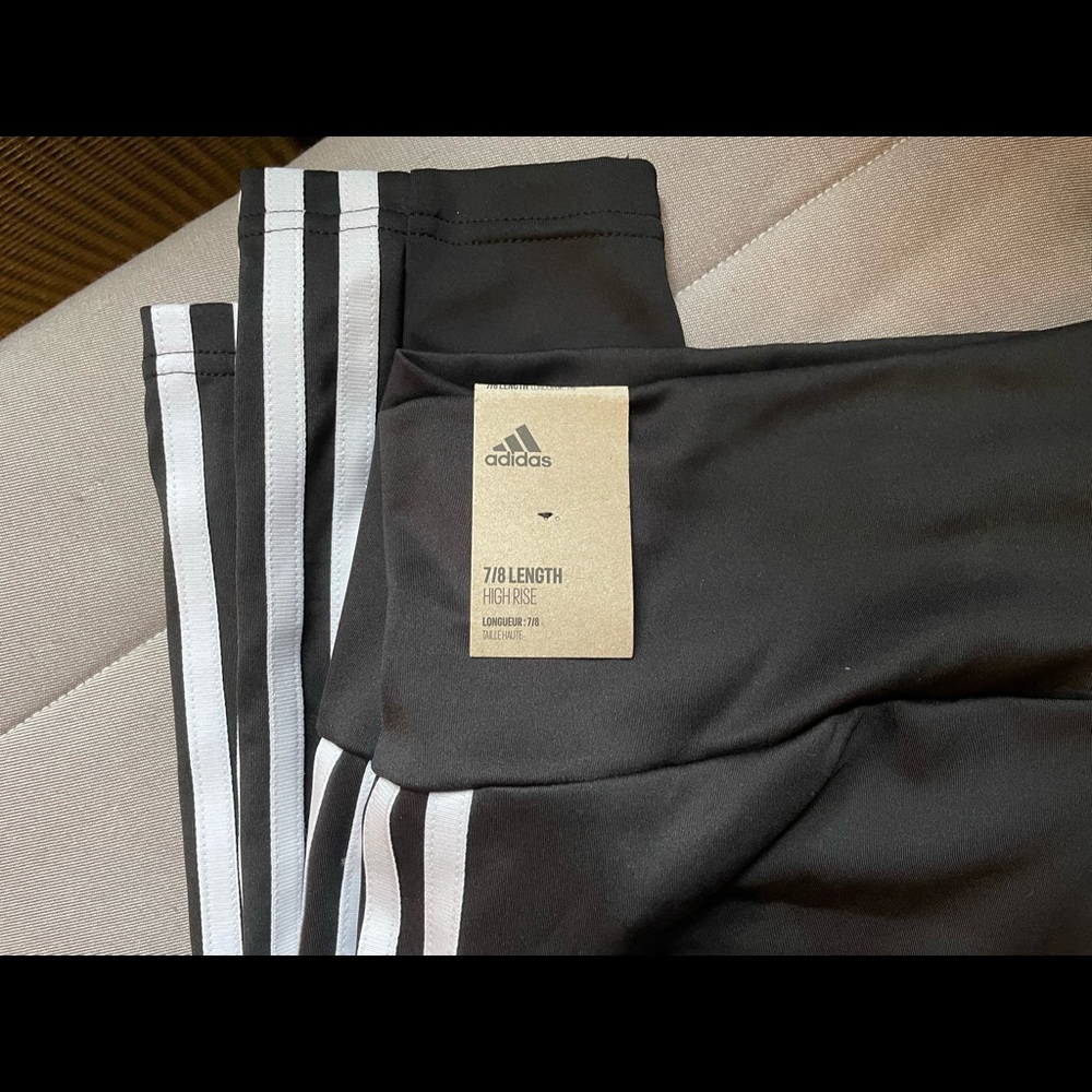 Adidas 7/8 length high rise leggings NWT